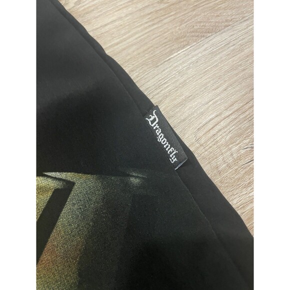 Dragonfly Clothing Biker Skull Shirt Men’s Large AOP Motorcycle Button Up VTG - Picture 9 of 10